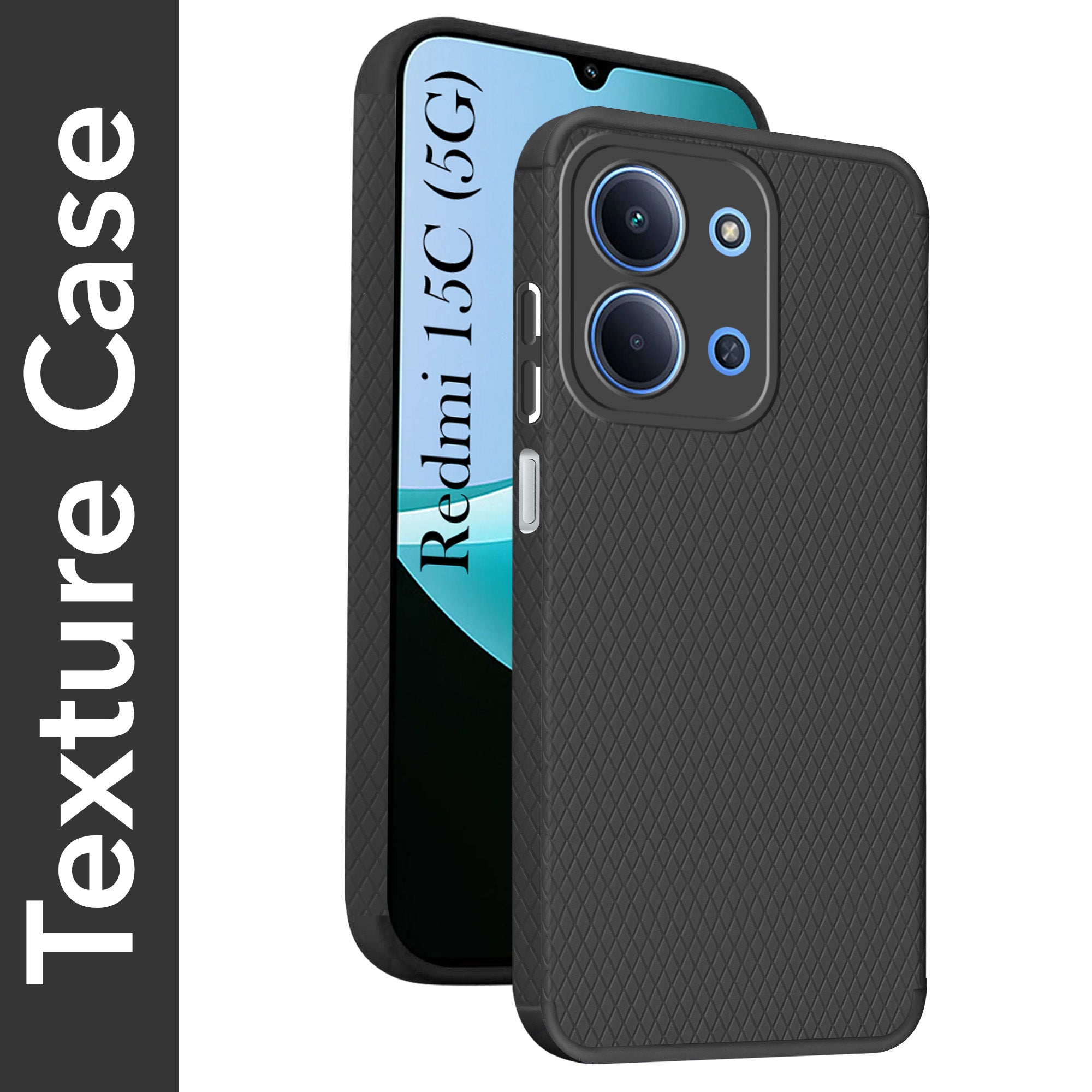 For Redmi 15C Back Cover Case Liquid Silicone (Camera Protection | Side Grip Texture | Soft and Flexible)
