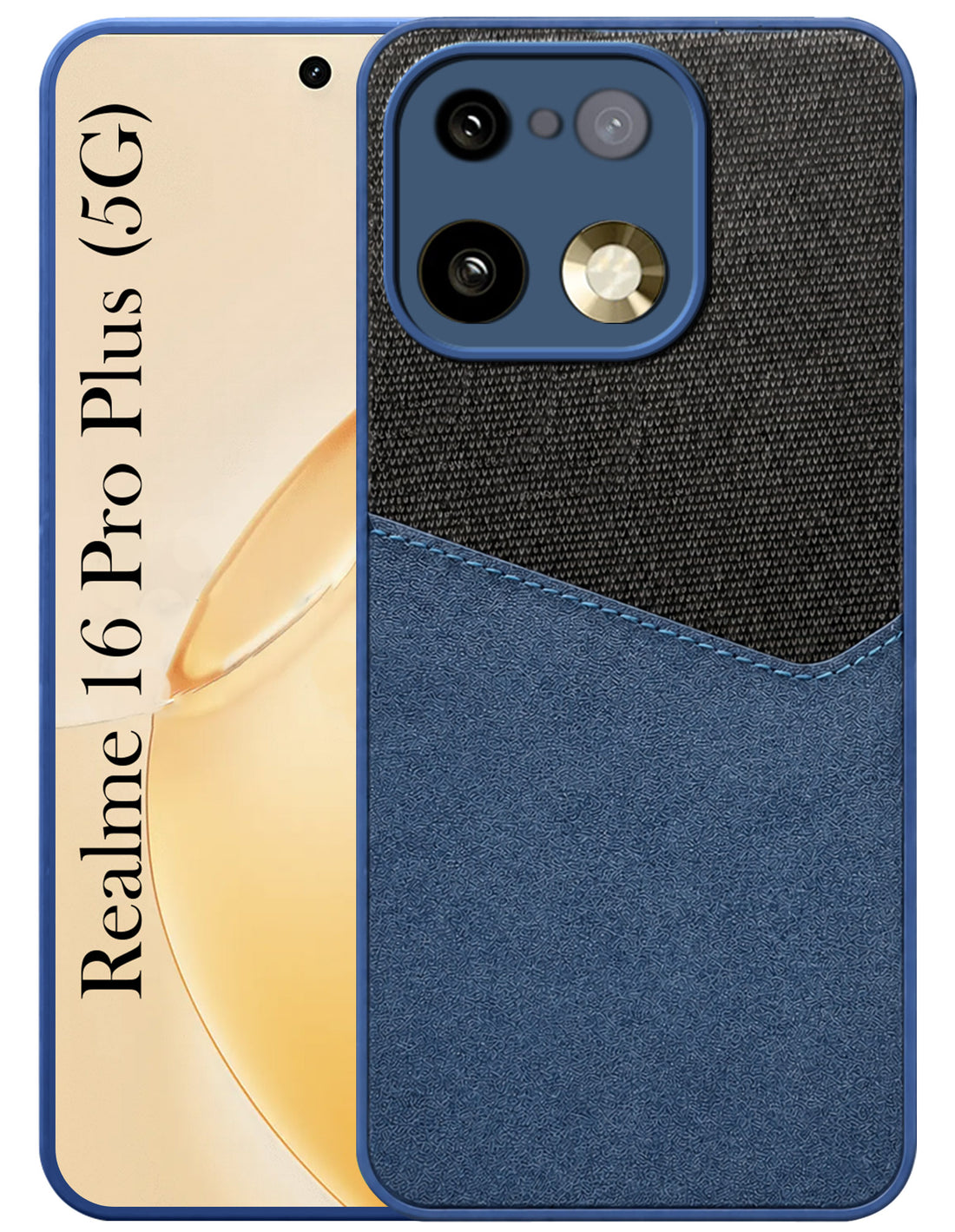 For Realme 16 Pro Plus 5G Back Cover Case (Dual PU Leather Stitch | Professional Minimalist | Soft and Flexible)