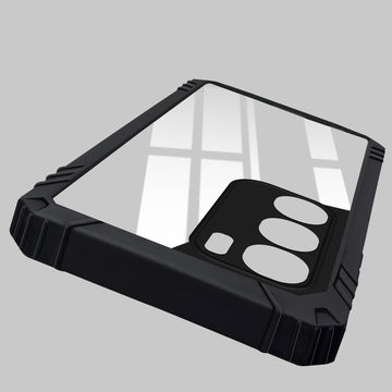 For Vivo Y29 Back Cover Case (Ultimate Shockproof Bumpers | Anti Yellow | Rugged Armor | Hybrid PC | Black )