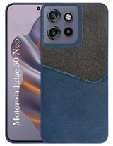 For Motorola Moto Edge 50 Neo Back Cover Case (Dual PU Leather Stitch | Professional Minimalist | Soft and Flexible)