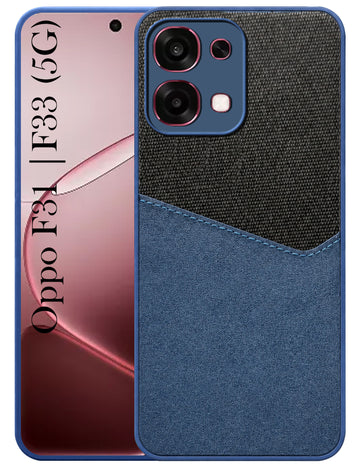 For Oppo F31 5G | Oppo F33 5G Back Cover Case (Dual PU Leather Stitch | Professional Minimalist | Soft and Flexible)