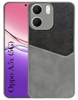 For Oppo A5X Back Cover Case (Dual PU Leather Stitch | Professional Minimalist | Soft and Flexible)