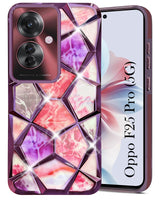 For Oppo F25 Pro 5G Back Cover Case (Dual Design Glitter Sparkle and Detachable Diamond Print Case | Soft and Flexible)