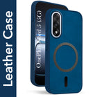 For Oneplus Nord 5 Back Cover Case Leather Finish (MagSafe Compatible Wireless Charging | Soft Touch | Camera Bump Protection)
