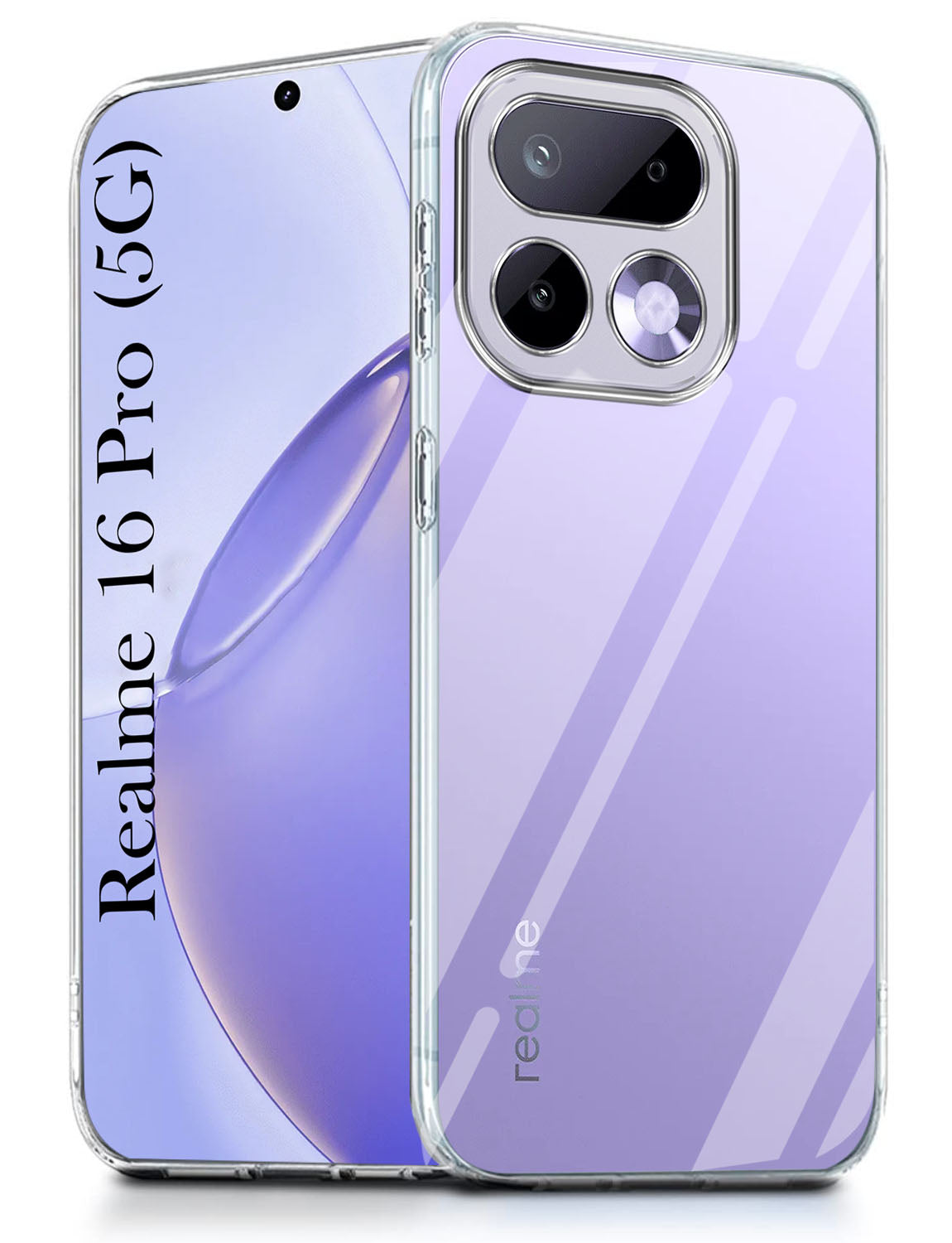 For Realme 16 Pro Back Cover Case Silicone (Clear Shockproof Case with Camera Protection | Soft and Flexible | Transparent)