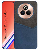 For Realme P3 Pro Back Cover Case (Dual PU Leather Stitch | Professional Minimalist | Soft and Flexible)