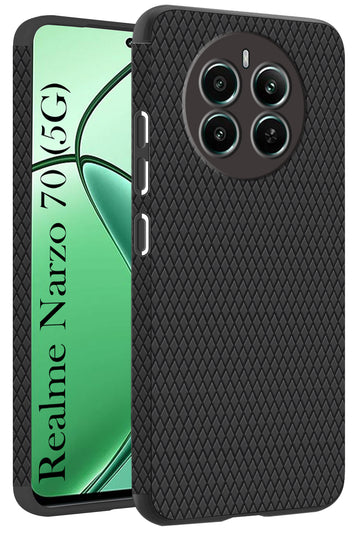 For Realme Narzo 70 5G Back Cover Case (Liquid Silicone | Side Grip | Camera Protection)