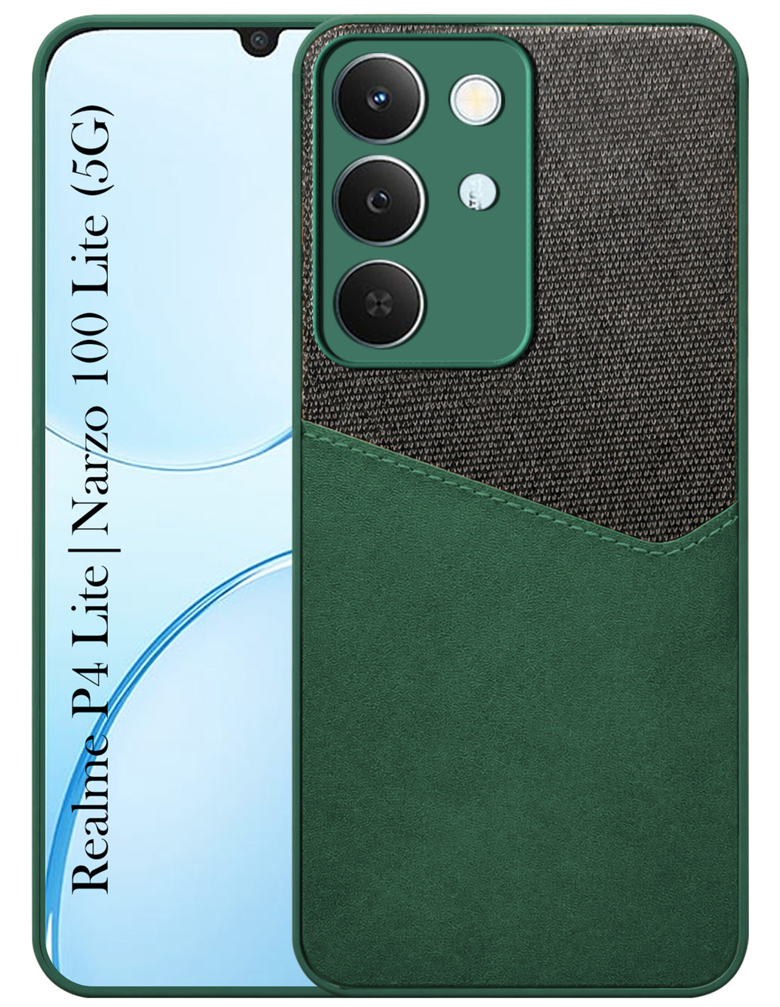 For Realme P4 Lite 5G | Narzo 100 Lite 5G Back Cover Case (Dual PU Leather Stitch | Professional Minimalist | Soft and Flexible)