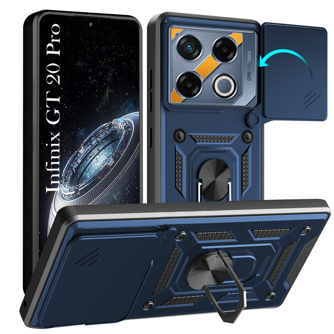 For Infinix GT 20 Pro 5G Back Cover Case (Hybrid Dual Armor Polycarbonate)