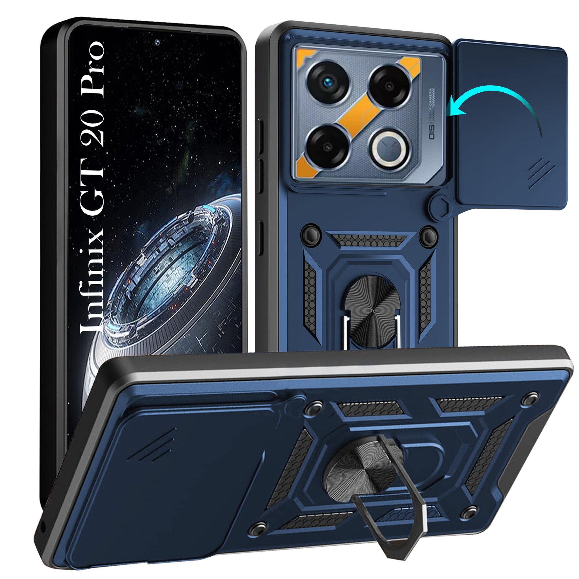 For Infinix GT 20 Pro 5G Back Cover Case (Hybrid Dual Armor Polycarbonate)