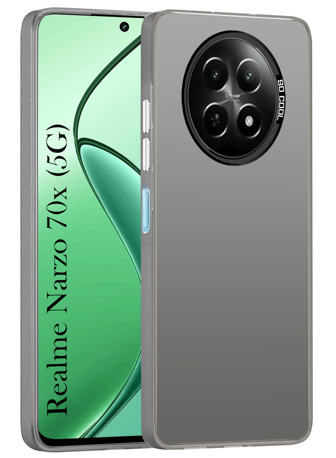 For Realme Narzo 70x 5G Hard Back Cover Case (Velvet Touch | Professional Glossy Finish | Camera Protection Bump)