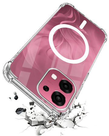 For Oppo F31 5G | Oppo F33 5G Back Cover Shockproof Crystal-Clear (Magsafe Wireless Support | Drop & Camera Protection | Hard Polycarbonate)