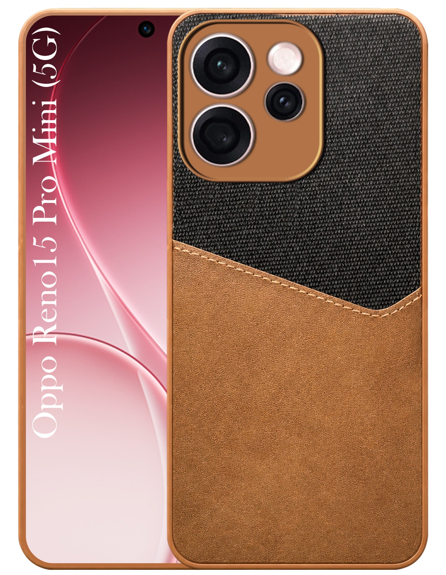 For Oppo Reno15 Pro Mini 5G | Oppo Reno 15 Pro Mini 5G Back Cover Case (Dual PU Leather Stitch | Professional Minimalist | Soft and Flexible)