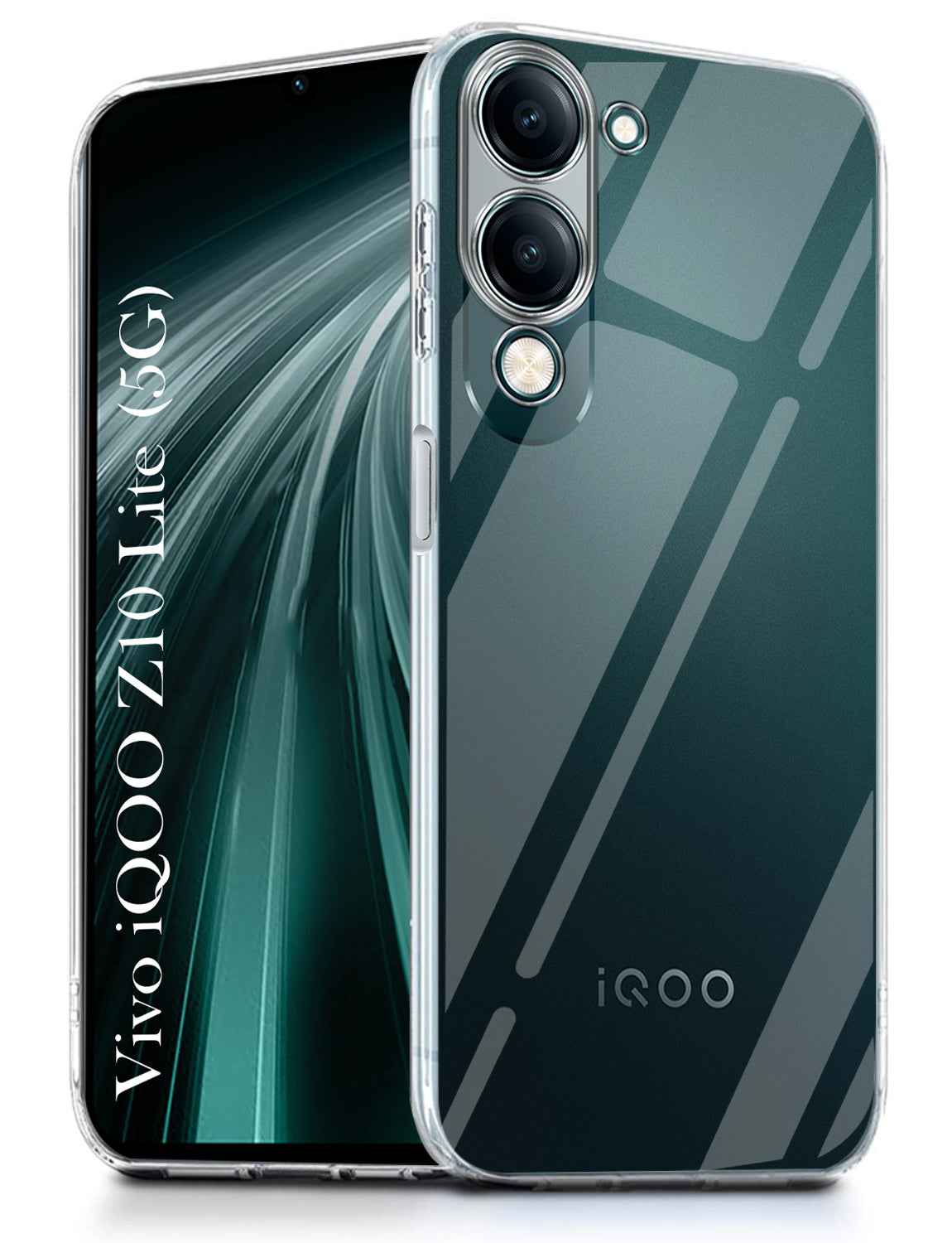 For Vivo iQOO Z10 Lite Back Cover ( Silicone Clear Shockproof Case with Camera Protection | Soft and Flexible | Transparent)