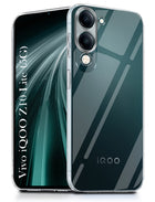 For Vivo iQOO Z10 Lite Back Cover ( Silicone Clear Shockproof Case with Camera Protection | Soft and Flexible | Transparent)