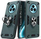 For Realme Narzo 80 Pro Back Cover Case (Shockproof Dual Layer Polycarbonate |Ring Holder Kickstand)