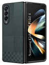 For Samsung Galaxy Z Fold 4 5G Back Flip Case Cover (Craft Printed Design | Hybrid Texture | Inside Microfiber Cloth)
