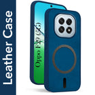 For Oppo F29 Back Cover Case Leather Finish (MagSafe Compatible Wireless Charging | Soft Touch | Camera Bump Protection)