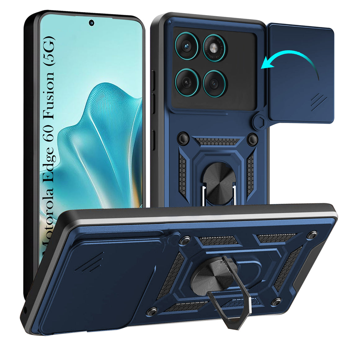 For Motorola Moto Edge 60 Fusion Back Cover Case (Hybrid Dual Armor Polycarbonate)