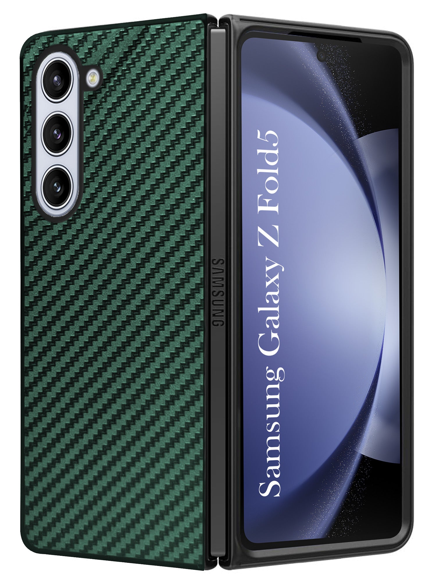 For Samsung Galaxy Z Fold 5 5G Back Flip Case Cover (Craft Printed Design | Hybrid Texture | Inside Microfiber Cloth)