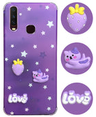 For Vivo Y12 | Y15 | Y17 Back Cover Case (3D Cute Cartoons | Hard Back Side Soft | Matte Premium Finish | HD Printing)