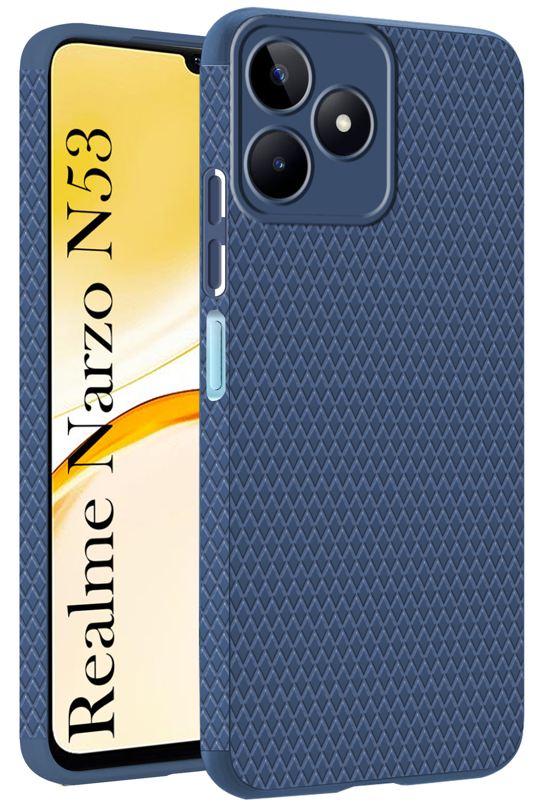 For Realme Narzo N53 Back Cover Case (Liquid Silicone | Side Grip | Camera Protection)