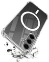 For Samsung Galaxy S24 FE Back Cover Shockproof Crystal-Clear (Magsafe Wireless Support | Drop & Camera Protection | Hard Polycarbonate)