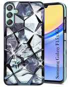 For Samsung Galaxy F15 5G Back Cover Case (Dual Design Glitter Sparkle and Detachable Diamond Print Case | Soft and Flexible)