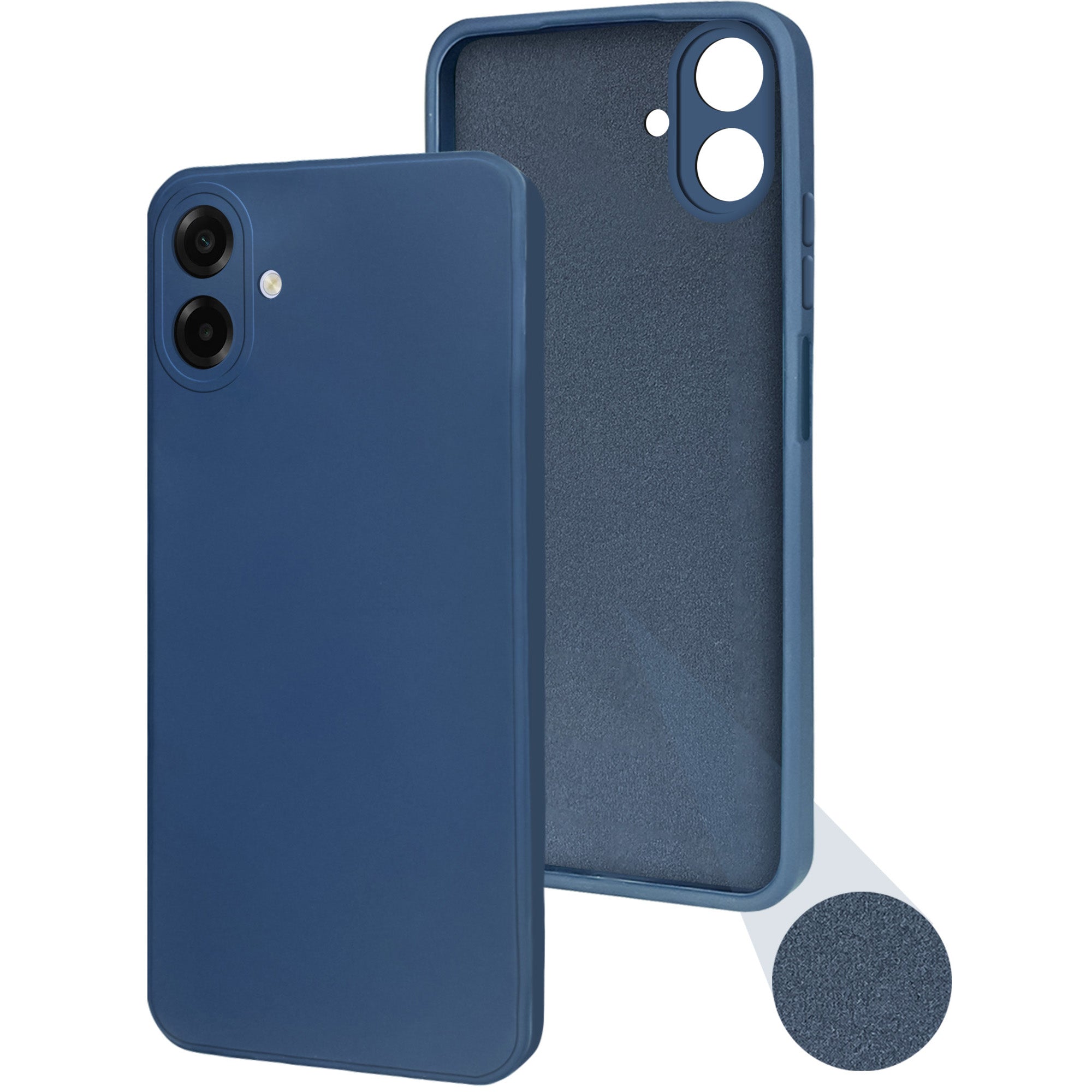 For Samsung Galaxy A07 | F70e 5G Back Case Cover (Inside Fiber cloth with Matte Finish Silicone |Black)