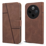 For Vivo T4 Flip Cover Case (Stitched Leather with Magnetic Closure)