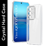 For Vivo iQOO Z10x Back Cover Case (Hybrid Crystal panel with Side Soft PU | Camera Protection | HD Clear Shockproof)