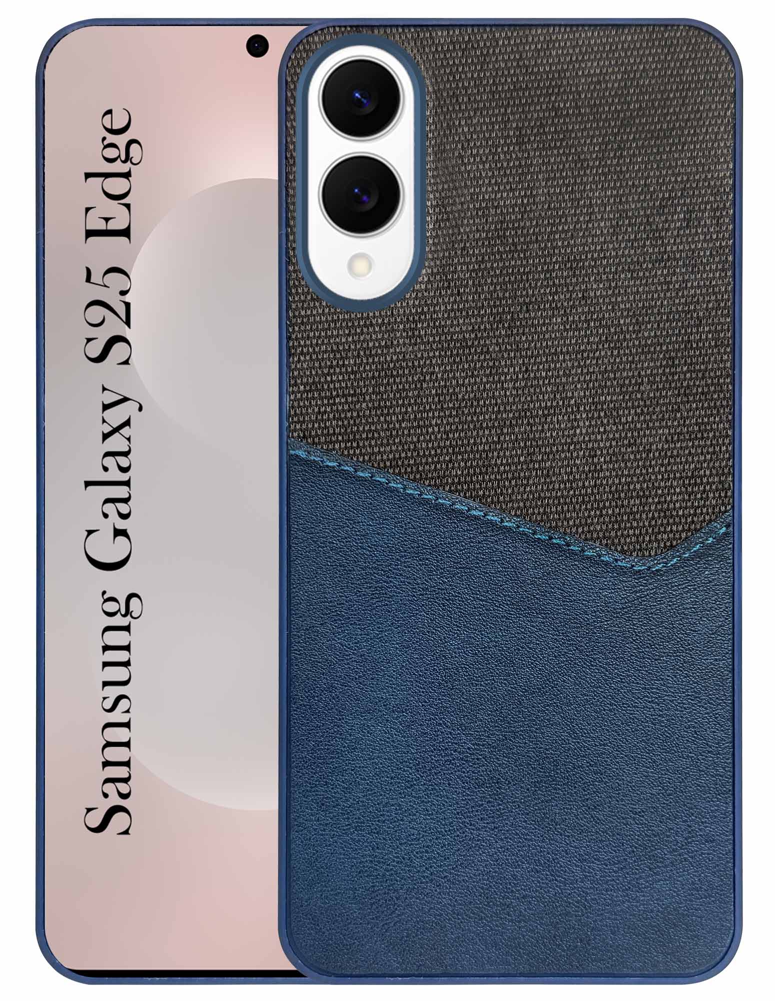 For Samsung Galaxy S25 Edge (Dual PU Leather Stitch | Professional Minimalist | Soft and Flexible)