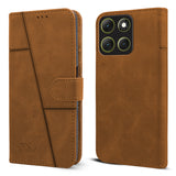For Motorola Moto G86 Power Flip Cover Case ( Stitched Leather with Magnetic Closure)