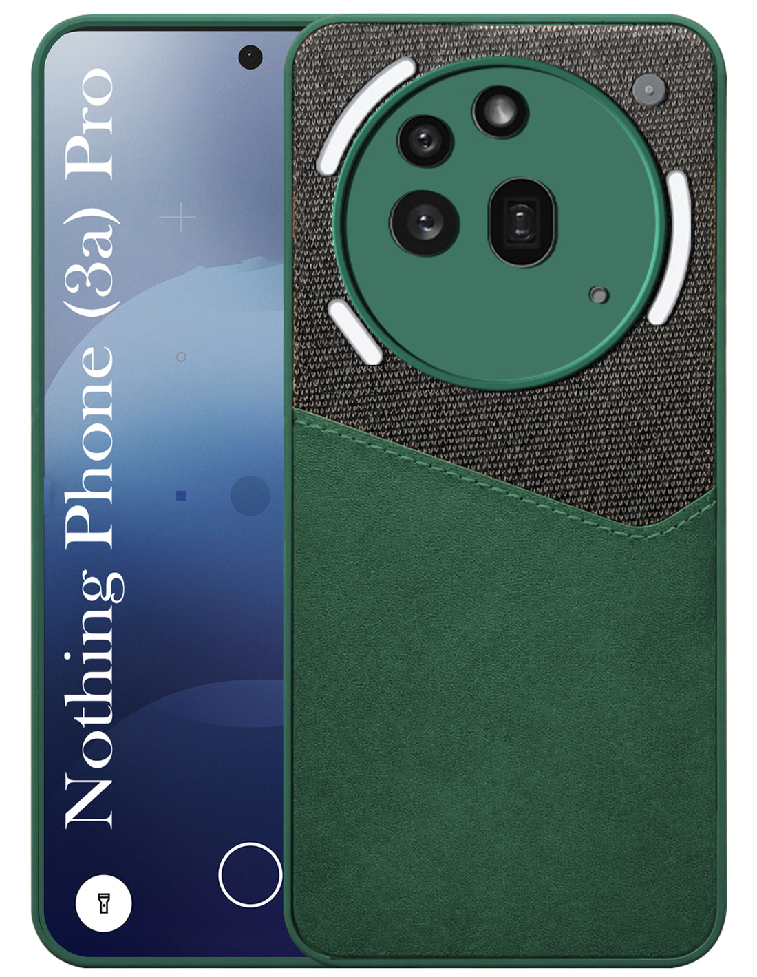 For Nothing Phone 3A Pro 5G Back Cover Case  (Dual PU Leather Stitch | Professional Minimalist | Soft and Flexible)