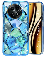 For Realme Narzo N65 5G Back Cover Case (Dual Design Glitter Sparkle and Detachable Diamond Print Case | Soft and Flexible)