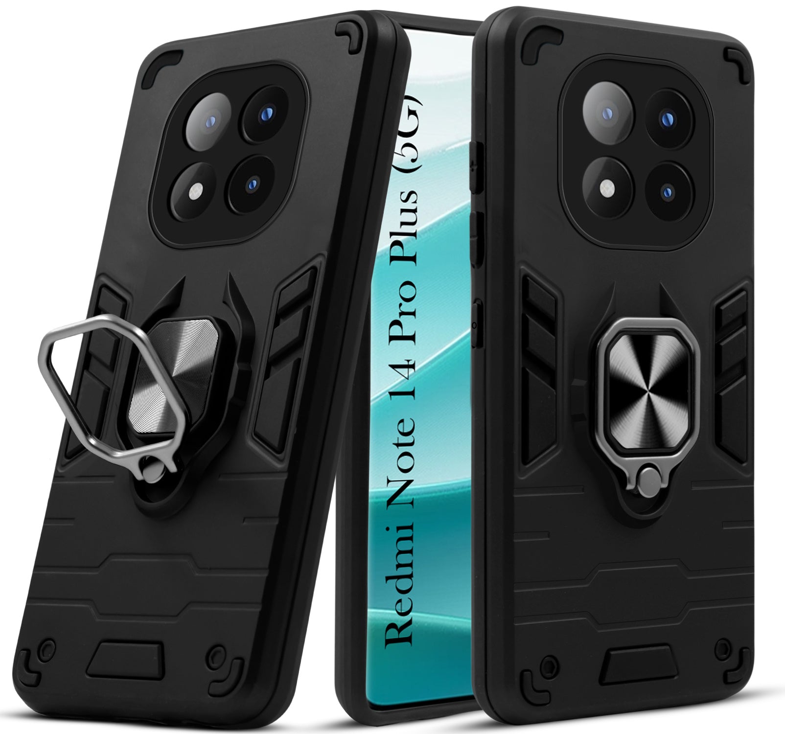 For Redmi Note 14 Pro Plus Back Cover Case (Shockproof Polycarbonate Dual Layer Hybrid Armor)