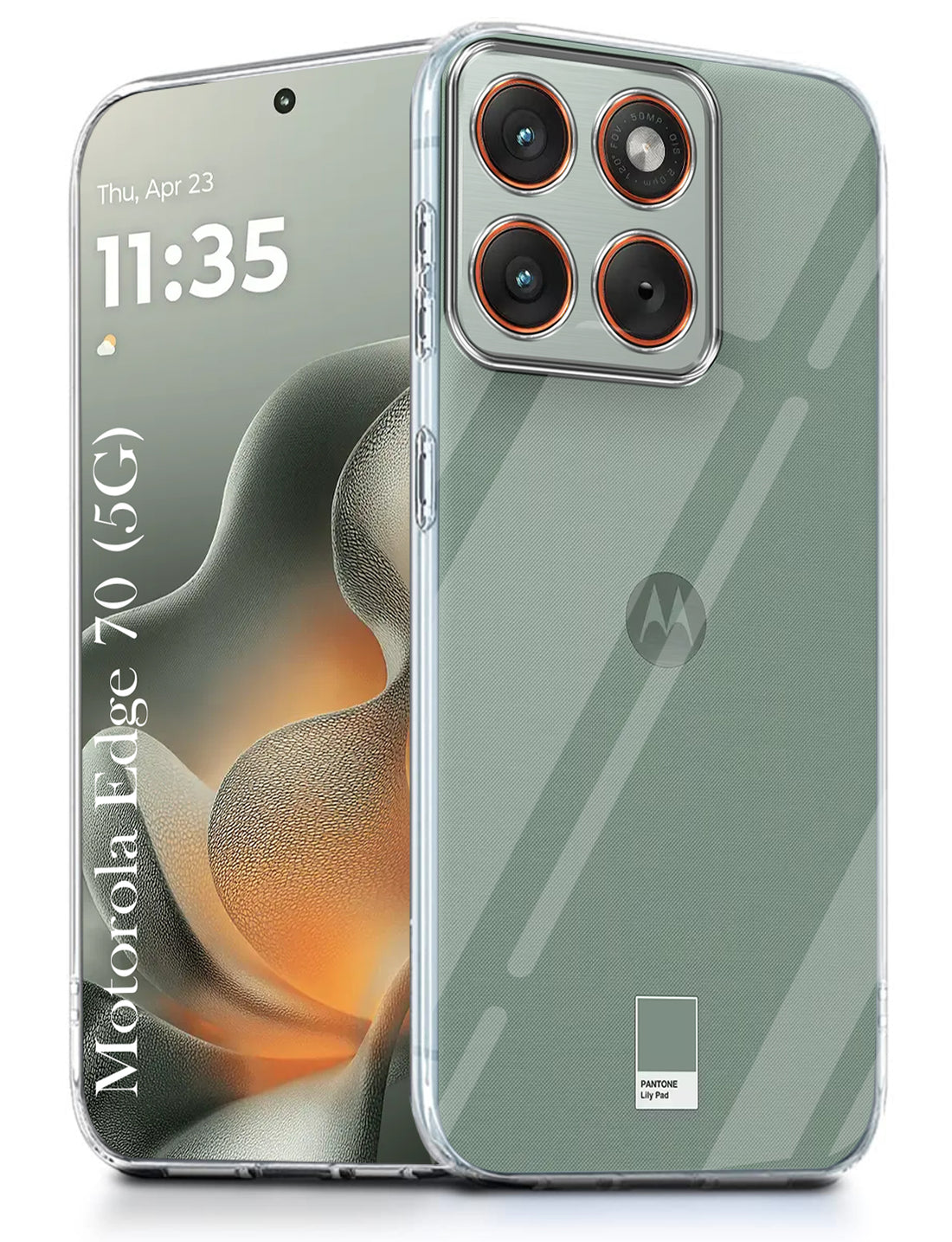 For Motorola Moto Edge 70 Silicone Back Cover Case (Clear Shockproof Case with Camera Protection | Soft and Flexible | Transparent)