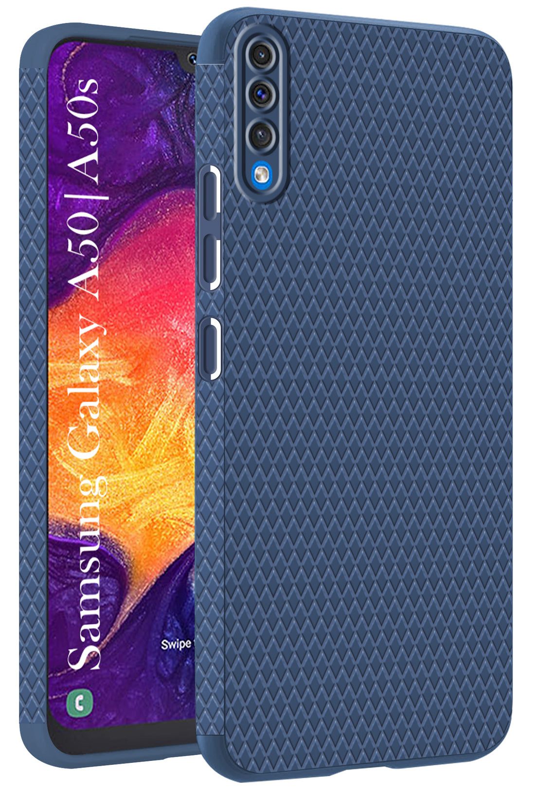 For Samsung Galaxy A50 / Galaxy A50s Back Cover Case (Liquid Silicone | Side Grip | Camera Protection)