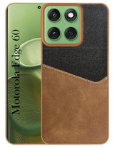 For Motorola Moto Edge 60 Back Cover Case (Dual PU Leather Stitch | Professional Minimalist | Soft and Flexible)