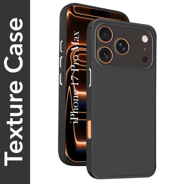 For Apple iPhone 17 Pro Max Back Cover Case (Camera Protection | Side Grip Texture | Soft and Flexible)