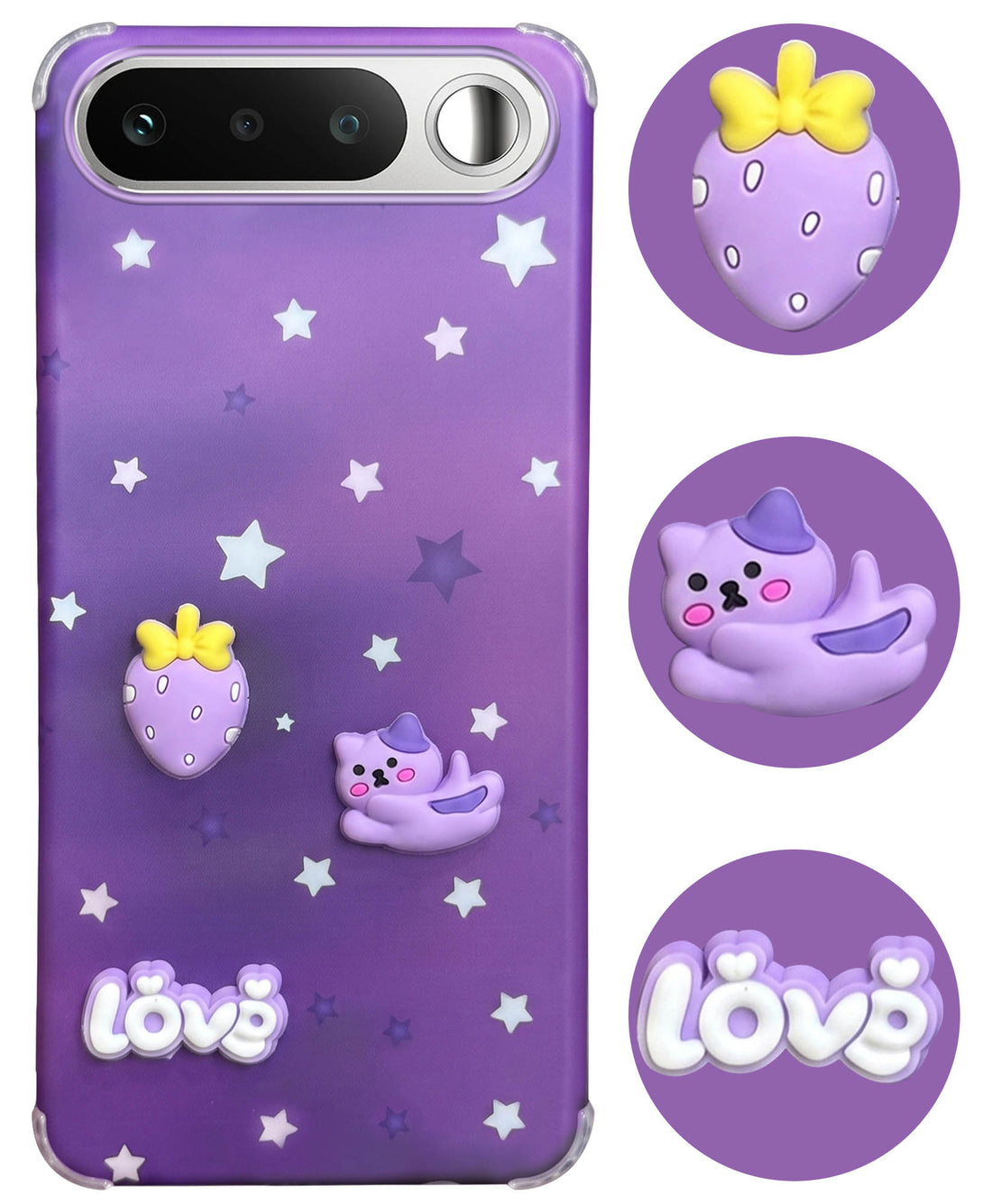 For Realme 16 Back Cover Case (3D Cute Cartoons | Hard Back Side Soft | Matte Premium Finish | HD Printing)