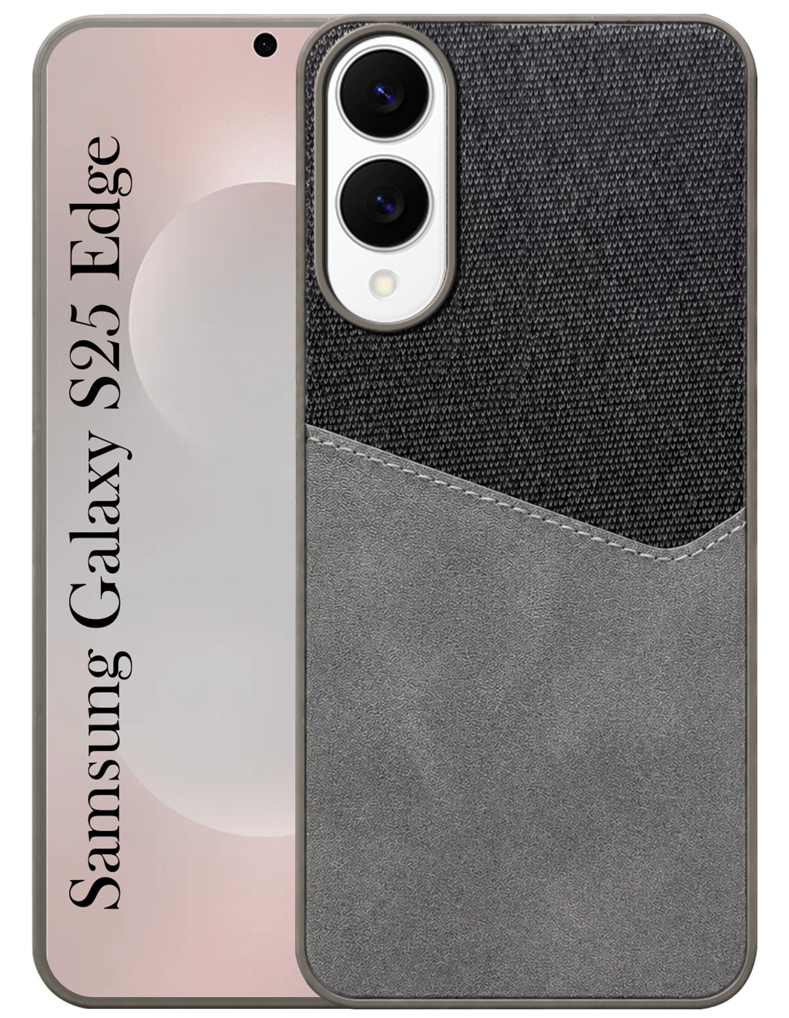 For Samsung Galaxy S25 Edge (Dual PU Leather Stitch | Professional Minimalist | Soft and Flexible)