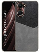 For Vivo iQOO Z9 Lite Back Cover Case (Dual PU Leather Stitch | Professional Minimalist | Soft and Flexible)