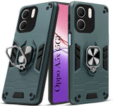 For Oppo A5X Back Cover Case (Shockproof Dual Layer Polycarbonate |Ring Holder Kickstand) (Shockproof Dual Layer Polycarbonate |Ring Holder Kickstand)
