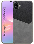 For Samsung Galaxy M17e Back Cover Case (Dual PU Leather Stitch | Professional Minimalist | Soft and Flexible)