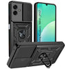 For Samsung Galaxy M07 | Samsung Galaxy F07 Back Cover Case Hybrid Armor (Sliding Shutter Camera Protection | Polycarbonate |Ring Holder Kickstand)