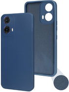 For Motorola Moto G85 5G Back Cover Case (Matte Finish Silicone with Inside Fiber cloth)