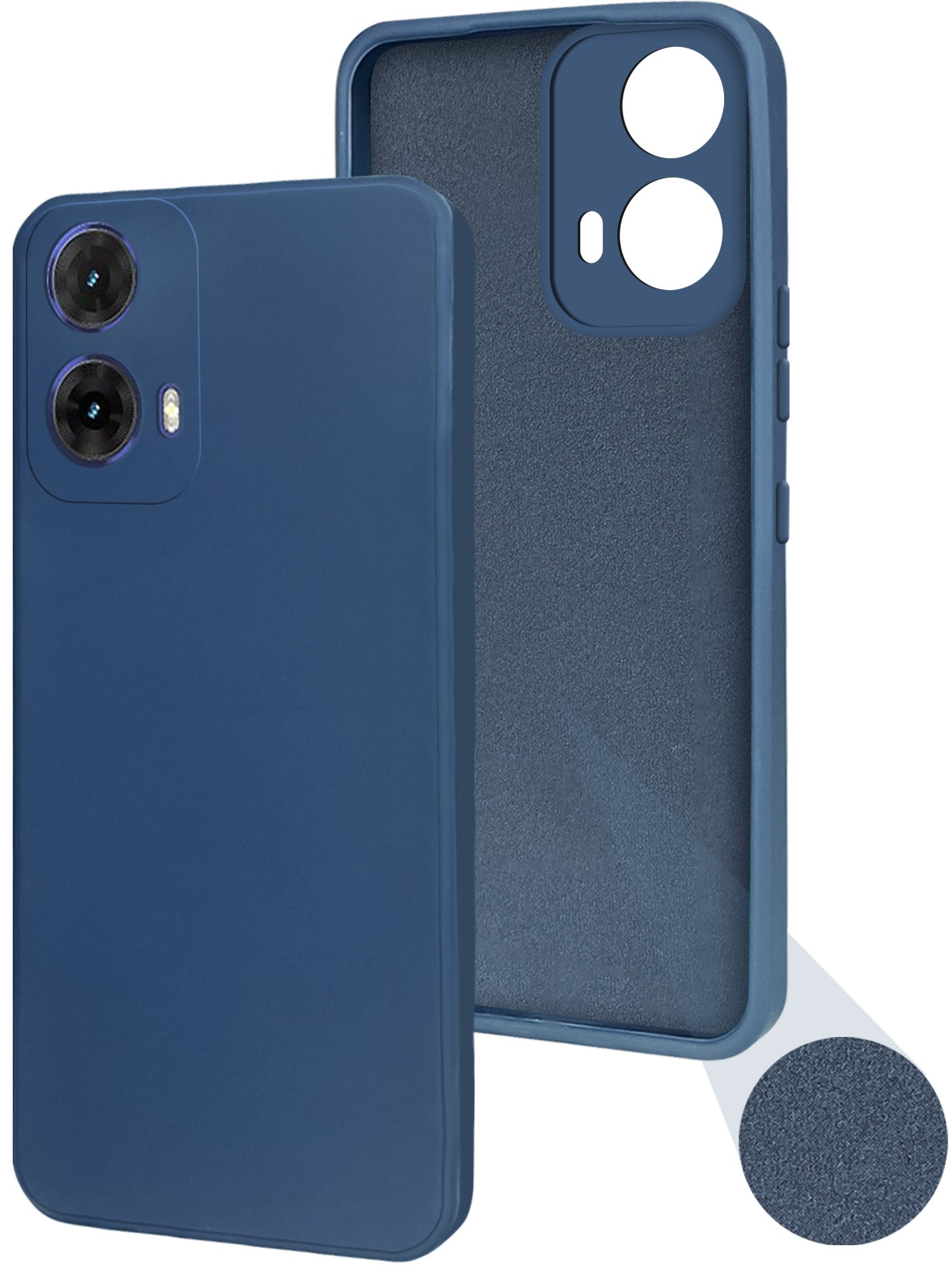 For Motorola Moto G85 5G Back Cover Case (Matte Finish Silicone with Inside Fiber cloth)