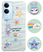 For Vivo iQOO Z10 Lite Back Cover Case (3D Cute Cartoons | Hard Back Side Soft | Matte Premium Finish | HD Printing)