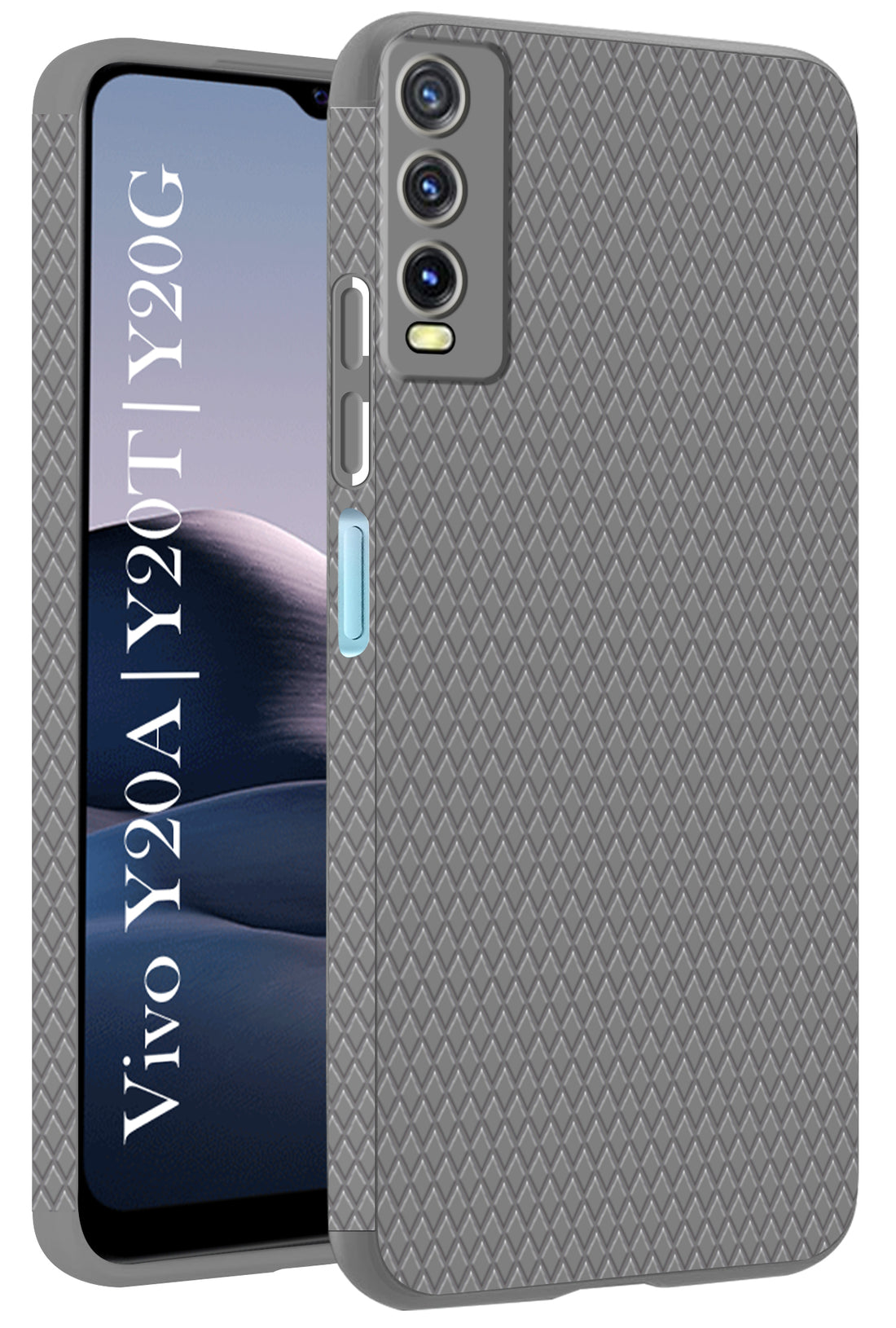 For Vivo Y20A | Y20T | Y20G Back Cover Case (Liquid Silicone | Side Grip | Camera Protection)